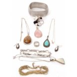 Small quantity of costume jewellery to include pendants, bracelets etc