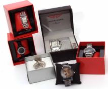 Six modern dress watches including three Princes of London, Aviator sports gents watch, Spirit wrist