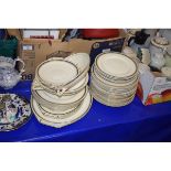 QUANTITY OF J&G MEAKIN GILDED RIM PART DINNER WARES