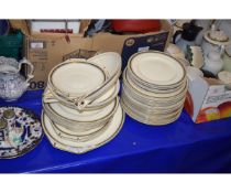 QUANTITY OF J&G MEAKIN GILDED RIM PART DINNER WARES