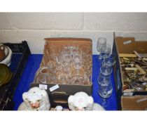 MIXED LOT OF GLASS WARES ETC