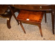 MAHOGANY SQUARE FORMED COFFEE TABLE WITH REEDED LEGS