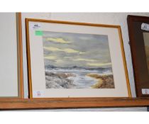 K W BURTON, SIGNED WATERCOLOUR, RIVER ANT, NORFOLK, 25 X 36CM, TOGETHER WITH A FURTHER WATERCOLOUR