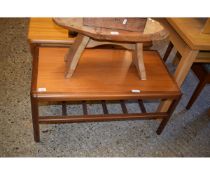 DANISH TEAK RECTANGULAR COFFEE TABLE WITH SLATTED SECOND TIER