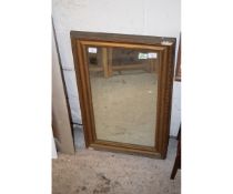 GILT FRAMED RECTANGULAR WALL MIRROR