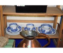 QUANTITY OF ADAMS CASTLE SCENERY BLUE PRINTED TEA WARES