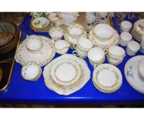 MIXED LOT OF VERONA FLORAL RIMMED TEA WARES ETC