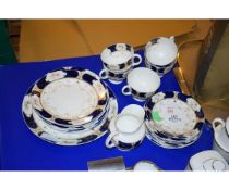 PART CHINA TEA SERVICE MADE BY DIAMOND CHINA, LATE 19TH CENTURY, COMPRISING FOUR CUPS, QUANTITY OF