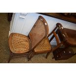 WILLIAM IV BAR BACK CANE SEATED DINING CHAIR WITH REEDED FRONT LEGS TOGETHER WITH A FURTHER CANE