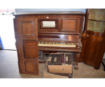 A HEINDORFF OF BERLIN MAHOGANY CASED UPRIGHT PIANOLA