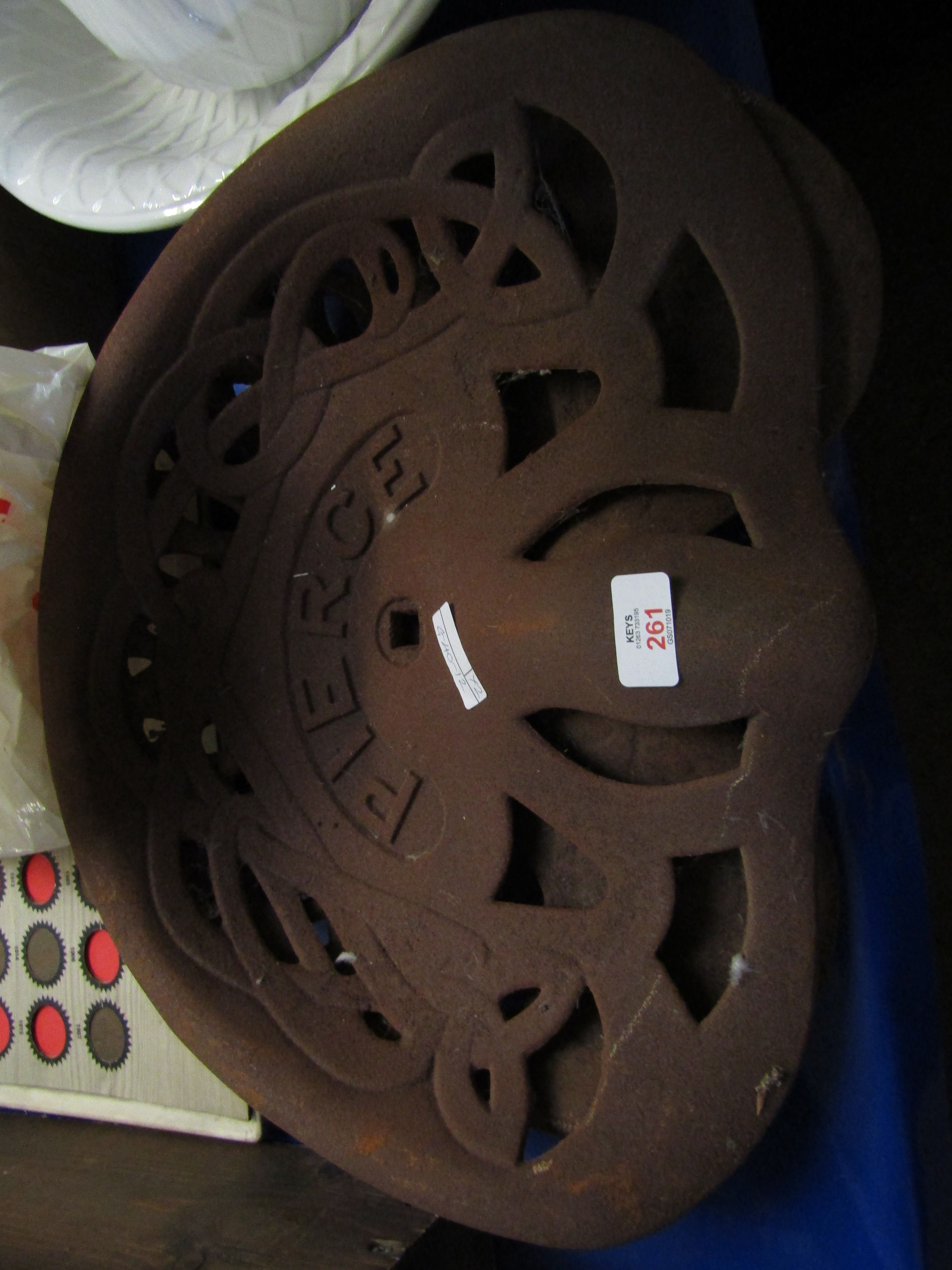 TWO REPRODUCTION CAST IRON TRACTOR SEATS