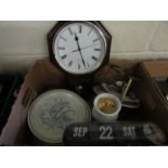 BOX MIXED CLOCKS, FURTHER ROYAL DOULTON INSPIRATION PLATES ETC