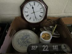 BOX MIXED CLOCKS, FURTHER ROYAL DOULTON INSPIRATION PLATES ETC