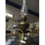 VICTORIAN BRASS OIL LAMP (LACKING SHADE)