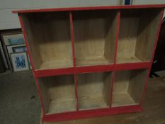 PAINTED PIDGEON HOLE TYPE CABINET