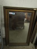 GILT FRAMED RECTANGULAR WALL MIRROR