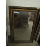 GILT FRAMED RECTANGULAR WALL MIRROR