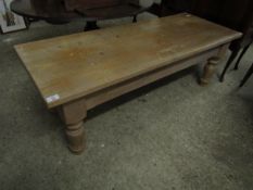 RECTANGULAR PINE FRAMED COFFEE TABLE