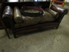 BROWN LEATHER DAY BED