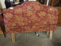 GOOD QUALITY FLORAL UPHOLSTERED DOUBLE HEADBOARD