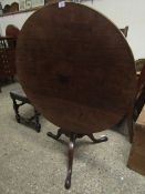 19TH CENTURY CIRCULAR TILT TOP TABLE ON A TRIPOD BASE