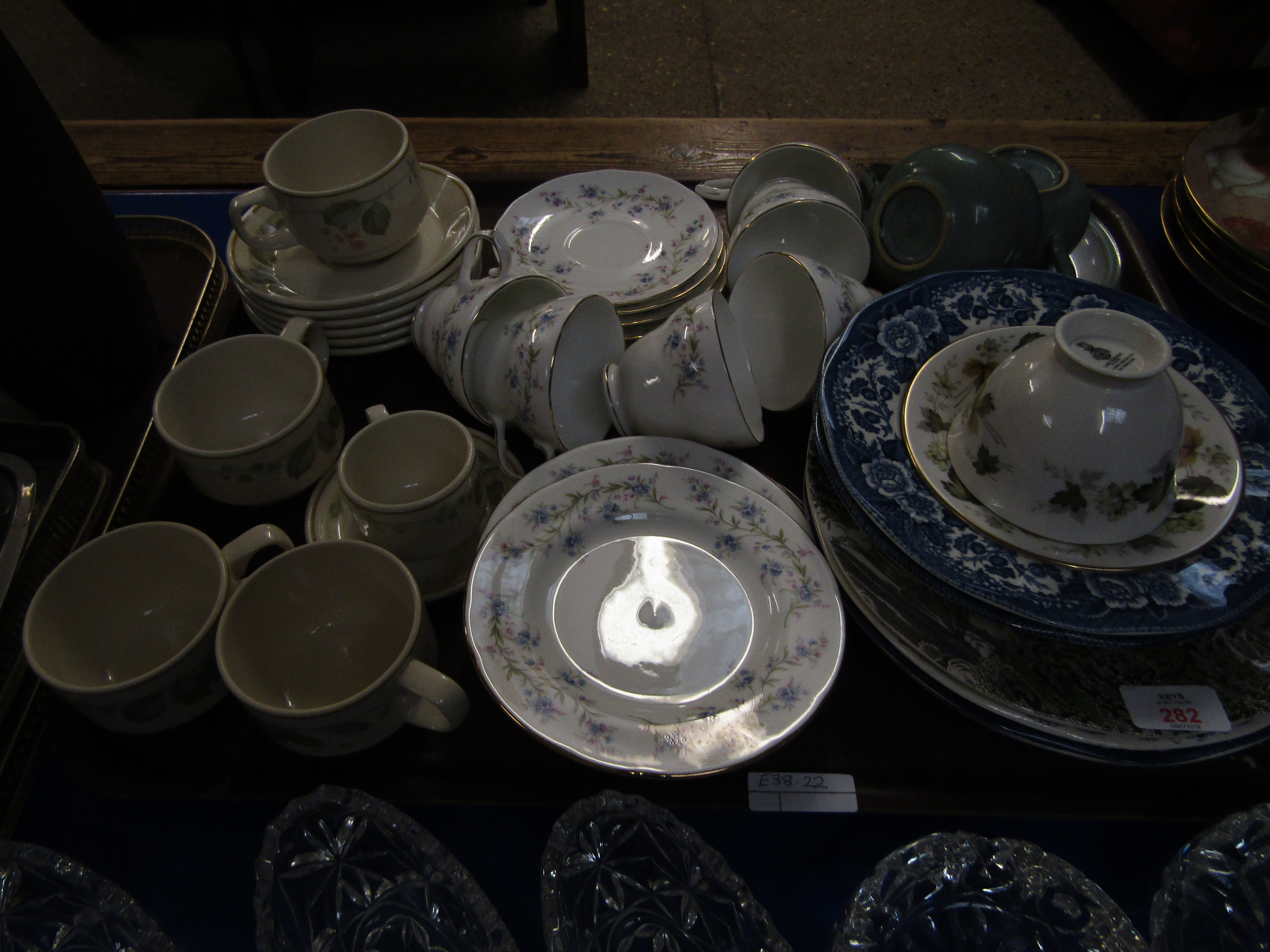 TRY CONTAINING A PART SET OF DUCHESS TRANQUILLITY TEA WARE, PLATES ETC