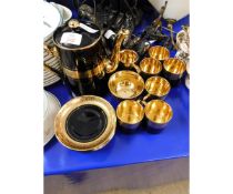 BLACK AND GOLD PART COFFEE SET