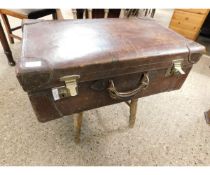 GOOD QUALITY VINTAGE LEATHER SUITCASE