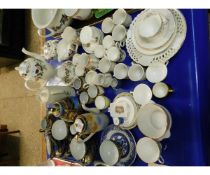 MIXED LOT OF WEDGWOOD HATHAWAY ROSE PART COFFEE CANS, ORIENTAL PART TEA WARES ETC (QTY)