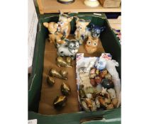 BOX CONTAINING MIXED DOG ORNAMENTS