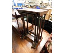 EDWARDIAN MAHOGANY NEST OF THREE TABLES