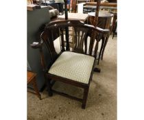 19TH CENTURY OAK FRAMED CORNER CHAIR