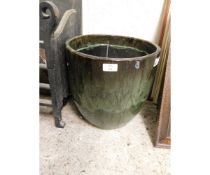 GREEN GLAZED JARDINIERE