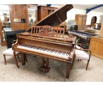 CARL ECKE BERLIN-DRESDEN MAHOGANY BOUDOIR GRAND PIANO