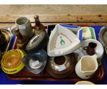 TRAY CONTAINING MIXED BREWERY ASH TRAYS ETC