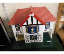 PAINTED CHILD'S DOLL'S HOUSE