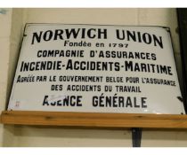 NORWICH UNION ENAMEL SIGN