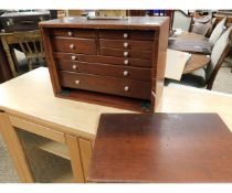 MAHOGANY FRAMED MULTI-DRAWER TOOL CHEST