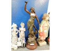 SPELTER MODEL OF A LADY