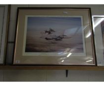 SIGNED DESERT CAT BY MICHAEL RONDOT PRINT