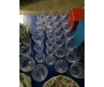 COLLECTION OF CUT GLASS LIQUEUR GLASSES, PROBABLY ROYAL BRIERLEY, 9CM HIGH (QTY)