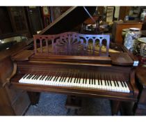 CARL ECKE BERLIN-DRESDEN MAHOGANY BOUDOIR GRAND PIANO