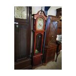 TEAK FRAMED C WOODS & SONS LONG CASE CLOCK