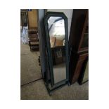 GREEN PAINTED PINE FRAMED CHEVAL MIRROR