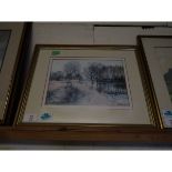 AFTER GODFREY ARNISON, PAIR OF COLOURED PRINTS, SHERINGHAM AND RIVER SCENE, 17 X 26CM (2)