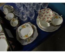 QUANTITY OF ROYAL ALBERT FLORAL DECORATED PART TEA WARES