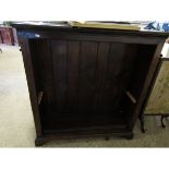 OAK FRAMED OPEN FRONTED ADJUSTABLE SHELF BOOKCASE