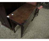 GEORGIAN MAHOGANY DROP LEAF TABLE ON TAPERING SQUARE LEGS