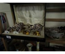 CASED SET OF SAVOY IMARI CABINET COFFEE CANS AND SAUCERS