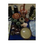 MIXED LOT OF STONEWARE CONTAINERS, VESSELS ETC